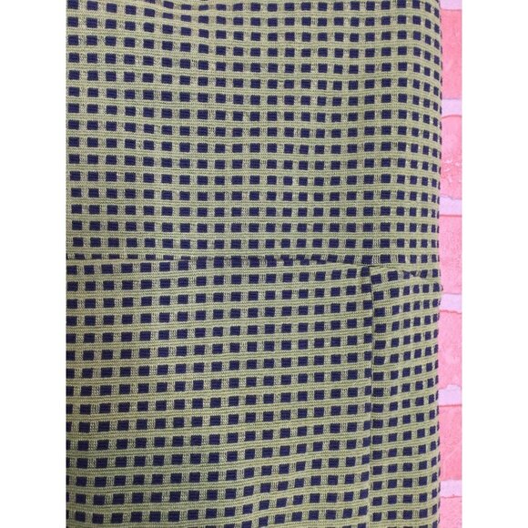 Free People Women's Check Bardot Bow Back Mini Dress Square Neck Green Size Larg - Picture 2 of 5